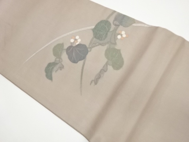 Gauze, ivy-leaf and fruit pattern woven Nagoya obi (Matsuba tailoring)